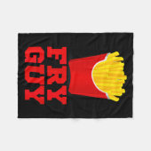 Fry Guy Fast Food Lover Fries Funny Novelty Fleece Deken (Voorkant (Horizontaal))
