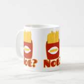 Fry Not Funny Cartoon Friet Humor Ontwerp Koffiemok (Voorkant links)