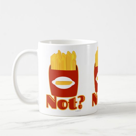 Fry Not Funny Cartoon Friet Humor Ontwerp Koffiemok (Links)