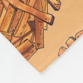 Fry Steak Fries Fried Potato Chips Foodie Fleece Deken (Hoek)