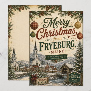 Fryeburg Maine Kerstkaart