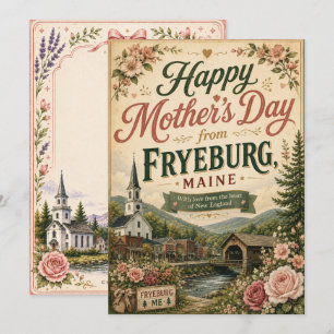 Fryeburg Maine Moederdag Wenskaart Feestdagenkaart