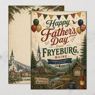 Fryeburg Maine Vaderdag Wenskaart Feestdagenkaart
