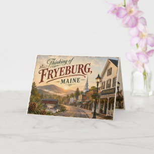 Fryeburg, Maine wenskaart Kaart