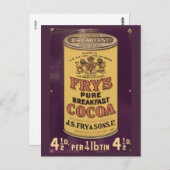 Fry's Cocoa Vintage Ad Briefkaart (Voorkant / Achterkant)