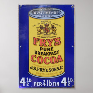  Fry's Pure Breakfast Cocacaoreclame Poster