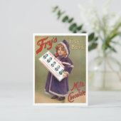 Fry's "Vijf jongens" Melkchocolade en gebarentaal Briefkaart (Staand voorkant)