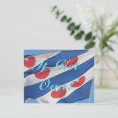 Fryslan Drapeau & Texte It Giet Oan! Carte postale (Debout devant)