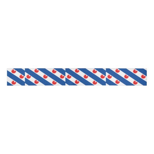 Fryslân Flag Grosgrain Lint (Voorkant)