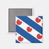 Fryslan, Friesland Friese Vlag Koelkast Magneet (Voorkant / Achterkant)