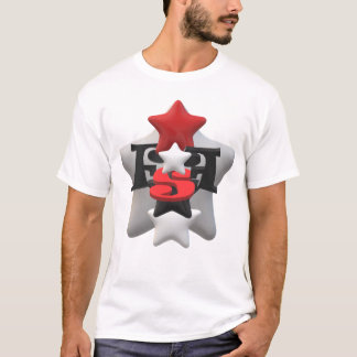 FSF 'Gestapelde sterren' logo Basic White T-shirt