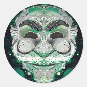 Fsociety Sticker, Glanzend Ronde Sticker