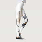 Fstromende Floral Design Leggings zwarte en gouden (Rechts)