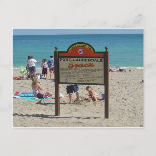 Ft Lauderdale Beach Briefkaart (Voorkant)