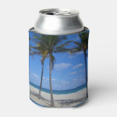 Ft Lauderdale Beach Florida Palm Trees Blikjeskoeler (Blikje Voorkant)