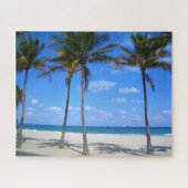 Ft Lauderdale Beach Florida Sand Palm Trees Ocean Legpuzzel (Horizontaal)