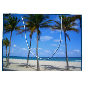 Ft Lauderdale Florida Sand Beach & Palm Trees Large Cadeauzakje (Achterkant)