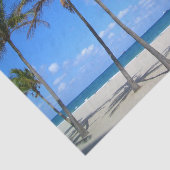 Ft Lauderdale Florida Sand Beach & Palm Trees Tissuepapier (Detail)