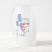 Ft Worth Texas State Map avec étoile, Bottes, Mug  (Devant gauche)
