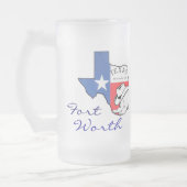 Ft Worth Texas State Map avec étoile, Bottes, Mug  (Gauche)