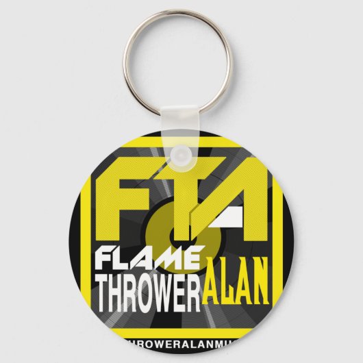 FTA Flame Thrower Alan Music Apparel & Merchandise Sleutelhanger (Voorkant)