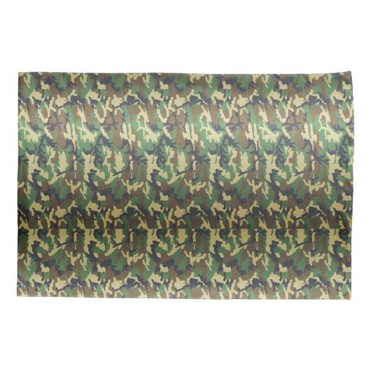FTA Glossy Woodland Camouflage Camo Pattern Kussensloop (Achterkant)