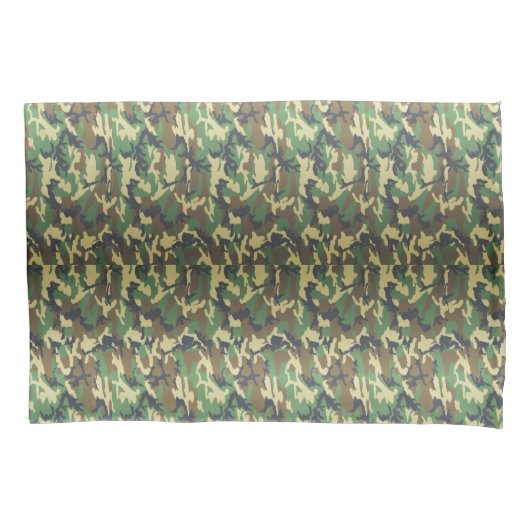 FTA Glossy Woodland Camouflage Camo Pattern Kussensloop (Voorkant)
