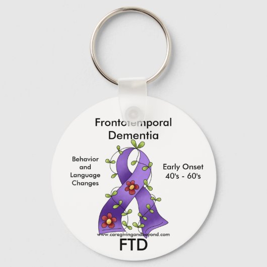 FTD, Frontotemporal Dementia Awareness Ribbon Sleutelhanger (Voorkant)