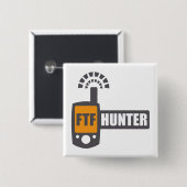 FTF Hunter Vierkante Button 5,1 Cm (Voorkant /achterkant)