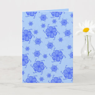 FTF Monochroom 5x7 blanco kaart in blauw