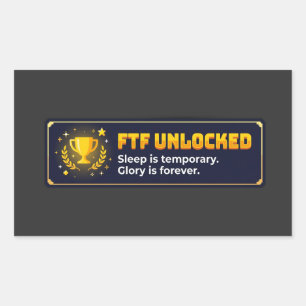 FTF Ontgrendeld Grappige Geocaching Prestatie Game Rechthoekige Sticker