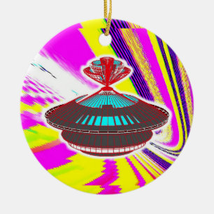 FTL Spaceship Keramisch Ornament