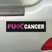 FU CANCER... Borstkanker Bumpersticker (Op auto)