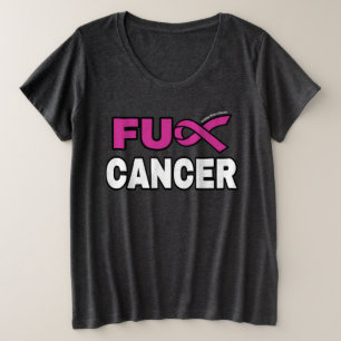 FU CANCER...Cancer du sein Plus Taille T-shirt