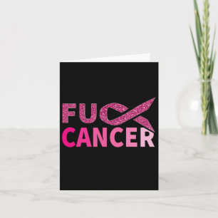 Fu Cancer Fighter Pink Ribbon Borstkanker Aware Kaart