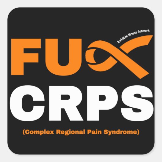 FU CRPS VIERKANTE STICKER (Voorkant)