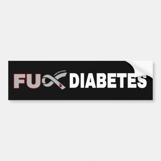 FU Diabetes Bumpersticker (Voorkant)