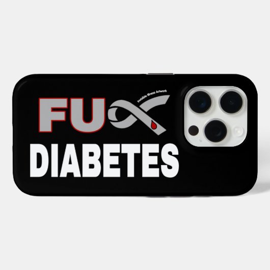 FU Diabetes Case-Mate iPhone Case (Achterkant (horizontaal))