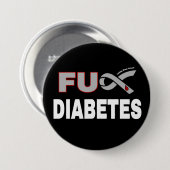 FU Diabetes Ronde Button 7,6 Cm (Voorkant /achterkant)