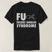 FU Ehlers Danlos Syndrome Zebra Stripe Ribbon EDS T-shirt (Design voorkant)