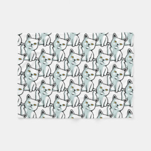 FU-kattehandgebaar met een grappige, onbeleefde ha Fleece Deken