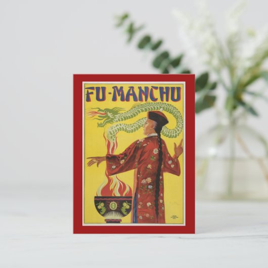 Fu-Manchu Magicische reclame Briefkaart (Staand voorkant)
