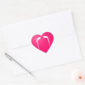 Fu Manchu Mustache Hart Sticker (Envelop)