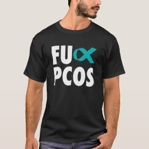 Fu Polycysteus Ovarium Syndroom Blauwgroen Lint - T-shirt