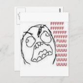 FU Rage Comic Briefkaart (Voorkant / Achterkant)