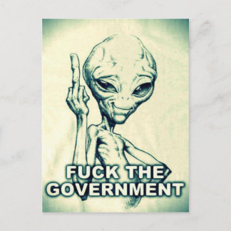 Fu** the Government Alien - Postcard Briefkaart
