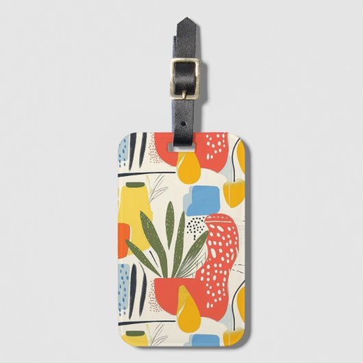 Fuavism Style Levendige kleuren Tuin Pot Bagagelabel
