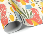 Fuavism Style Levendige kleuren Tuin Pot Cadeaupapier (Rol Hoek)