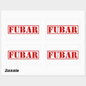FUBAR RECHTHOEKIGE STICKER (Vel)