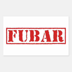 FUBAR RECHTHOEKIGE STICKER